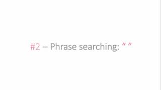 Advanced Search Techniques