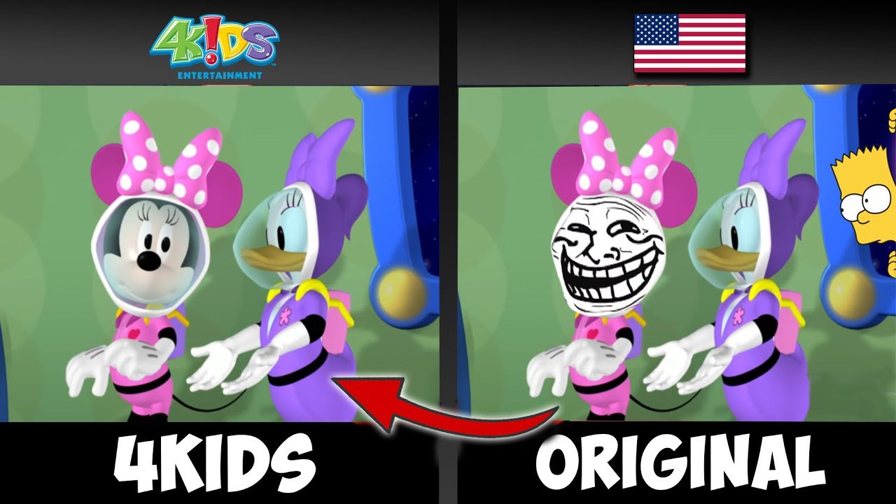 4kids Censorship In MICKEY MOUSE Clubhouse Funhouse - YouTube