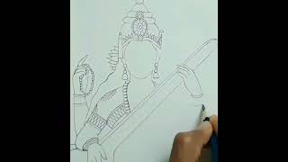 Maa Saraswati Drawing #shorts #trending #viral #youtube