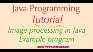 Image processing in Java Example program