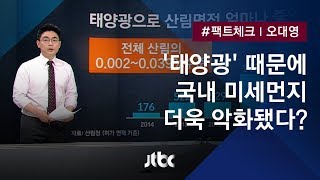 [팩트체크] 태양광 설치로 숲 밀어 미세먼지 악화?