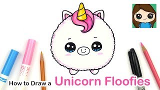 How to Draw a Baby Unicorn Easy | Floofies Fluffy