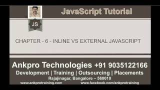 JavaScript for beginners - Chapter 6 - Inline vs external JavaScript