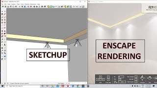 Sketchup Tutorial Beginners: False Ceiling Rendering in Enscape II JS Design