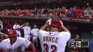 LAD@CIN: Bruce goes yard for the second time in game