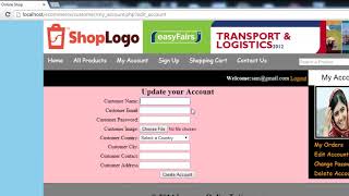 E Commerce Website in PHP & MySQL Part 41 Customer Editing Account
