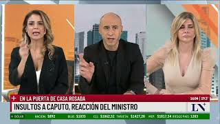 Insultos a Caputo y la reacción del ministro en la puerta de Casa Rosada