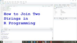 how to join two strings in R programming Language | concatenating strings in R studio