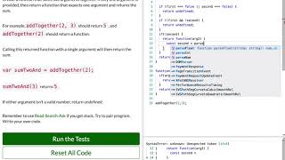 Let's play free code camp: Intermediate Algorithm Scripting: Arguments Optional