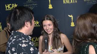 Keely Karsten Carpet Interview at HCA Film Awards 2023