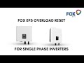 How to reset a FoxESS Hybrid Inverter if Overload