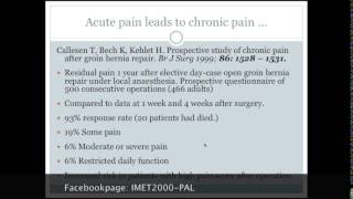 Preoperative Multimodal pain management