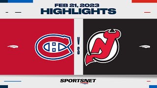 NHL Highlights | Canadiens vs. Devils - February 21, 2023
