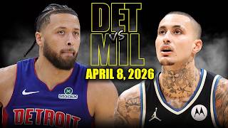 Detroit Pistons vs Milwaukee Bucks Full Game Highlights – April 8, 2026 | NBA Season