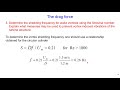 how to determine the total drag force and vortex shedding frequency