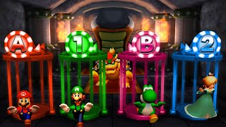 Mario Party The Top 100 MiniGames - Mario Vs Luigi Vs Peach Vs Yoshi (Master Difficulty)