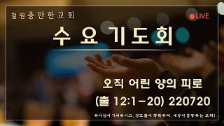 오직 어린 양의 피로(출 12장 1-20절) 220720W 수요기도회