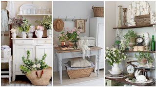 Elegant Antique farmhouse decorating ideas with shabby chic style. Spring Antique  Farmhouse decor.