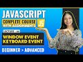 66. Window and Keyboard Events | Javascript tutorial for beginners | Javascript full course