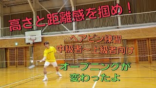 【バドミントン】沢山あるよ、中級者～上級者向けヘアピンの練習方法#badminton#バドミントン#練習方法