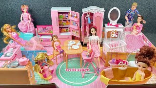 10 Minutes Satisfying with Unboxing Cute Barbie Doll House Collection Review Toys | ASMR