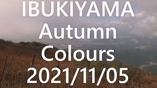 絶景🍁日本百名山🍁 伊吹山の紅葉🍁 IBUKIYAMA  Autumn Colours 2021/11/05　伊吹山◬一等三角点1377.33　360度　雲海　琵琶湖　名古屋　岐阜　白山　御嶽山　犬鷲