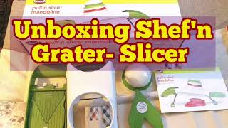 Unboxing chef'n pull'n \u0026 slice Grater-Slicer/ Hertfordshire Allotment Life