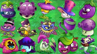 All Plants Purple Power-Up! vs All Zombie in Plants vs. Zombies 2 Chinese Version