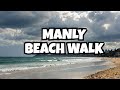 Manly Beach Cloudy Day Walk: Sydney, Australia Walking Tour 2024 (4K Ultra HD HDR)