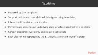 Getting Started with C++17 Programming : The Standard Template Library Architecture | packtpub.com
