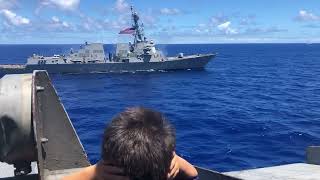 米駆逐艦　5インチ砲　射撃