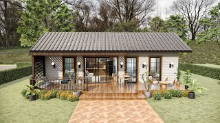 Compact and Stylish: A Stunning 5x12m 2-Bedroom Cottage Plan