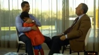 Cristiano Ronaldo's son interrupts interview as Superman | English subtitles