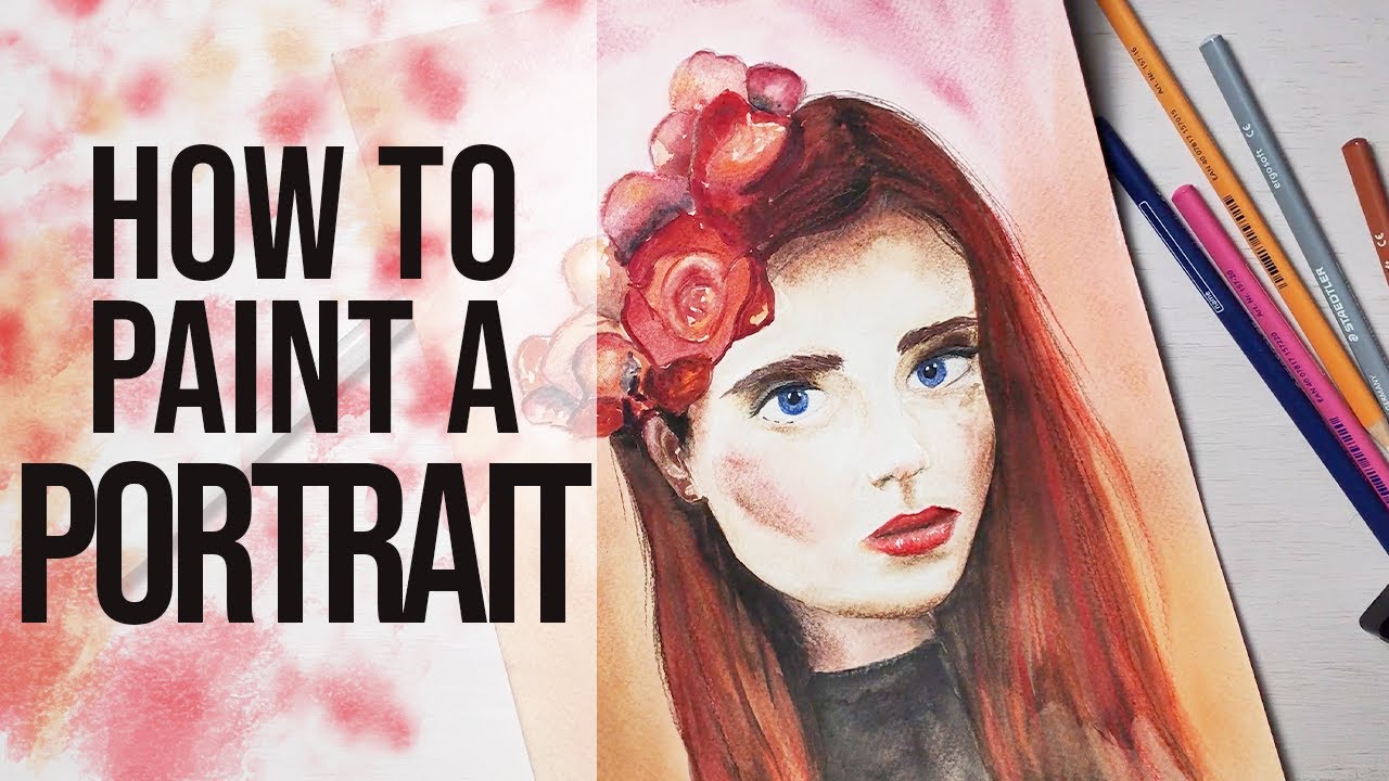 How To Paint A Portrait // Easy Way To Paint Realistic Portrait In ...