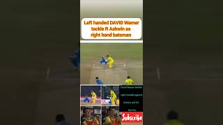 David Warner batted right handed against R.Ashwin And hit Four #davidwarner #ashwin #viral #trending