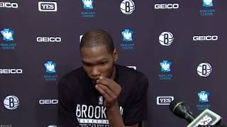 Kevin Durant reacts to Nets’ win vs  Heat   NBA on ESPN intro