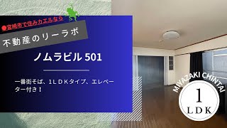 宮崎市 繁華街のなかにある1LDK賃貸物件 すぐ飲みにいける便利部屋 ノムラビル 501号【不動産のリーラボ】