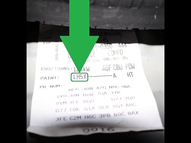 2017 Vw Tiguan Paint Code Location Infoupdate Org
