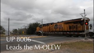 UP 8006 a AC45CCTE leads the M-OLEW at Los Fresnos TX