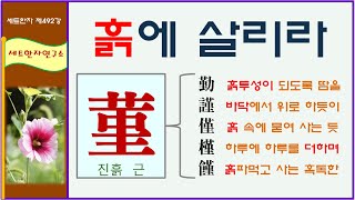 세트한자 제492강 진흙 근 관련 세트한자 / 흙에서 왔으니 흙으로 가리라