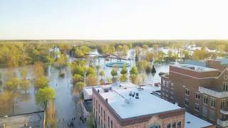 Insane flooding downtown Midland, MI