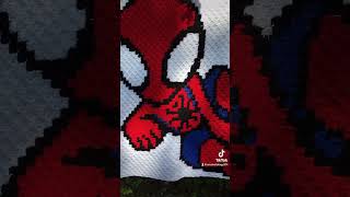 Made this one today. #blanket #c2c #handmade #crochet #handmadecrochet #spiderman #pixelart