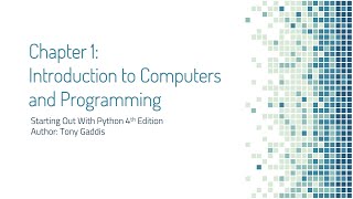 Introduction to Python - Chapter 1 - 2022
