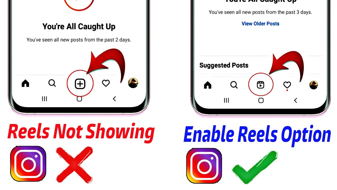 How To Fix Instagram Reels Not Showing | Instagram Reels Option / Icon ...