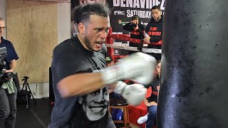 David Benavidez UNLEASHES CRAZY COMBOS training for Demetrius Andrade!