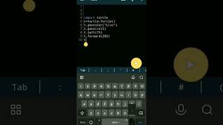 Python drawing..... Letter A using turtle.... 🐍🐢#shorts #python
