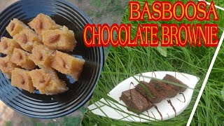 Basboosa \u0026 Chocolate Brownie | Two Variety Sweets | ബസ്ബൂസ | ചോക്ലേറ്റ് ബ്രൗണി