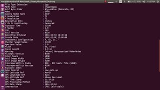 metadata extraction using ExifTool on ubuntu 17.04