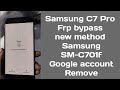 Samsung C7 Pro Frp Bypass ll Samsung C701f Google account Remove