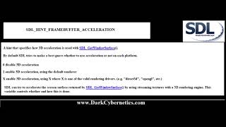 SDL HINT FRAMEBUFFER ACCELERATION